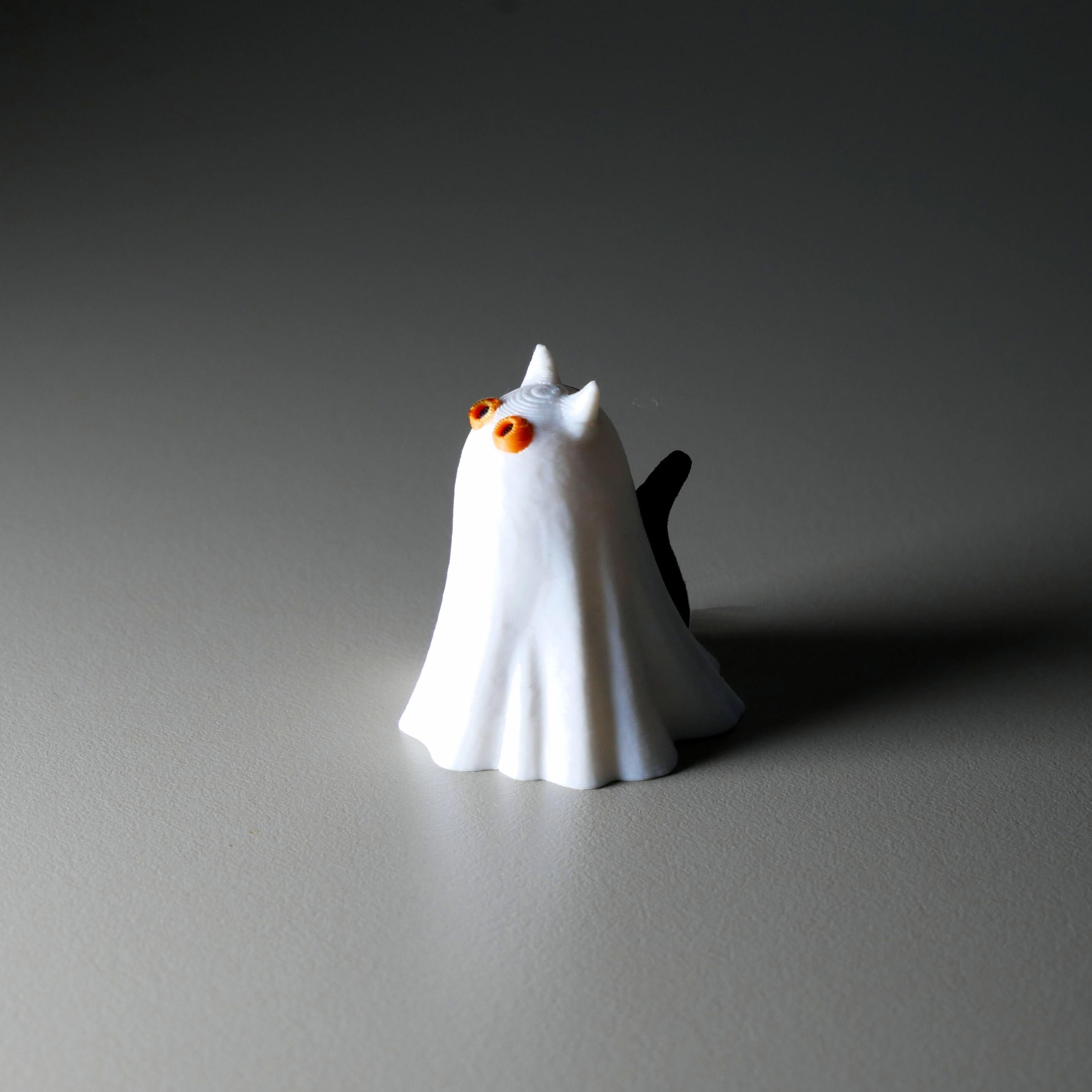 Tiny Ghost Cat (inc 3mf) 3d model