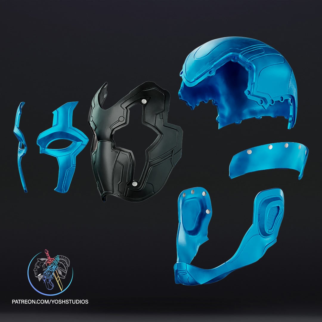 Blue Beetle Mask 3D File STL 3d model