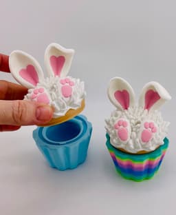Cupcake Container -Fuzzy Bunny 3d model