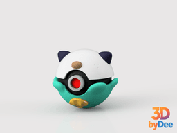 Oshawott Pokeball 3d model