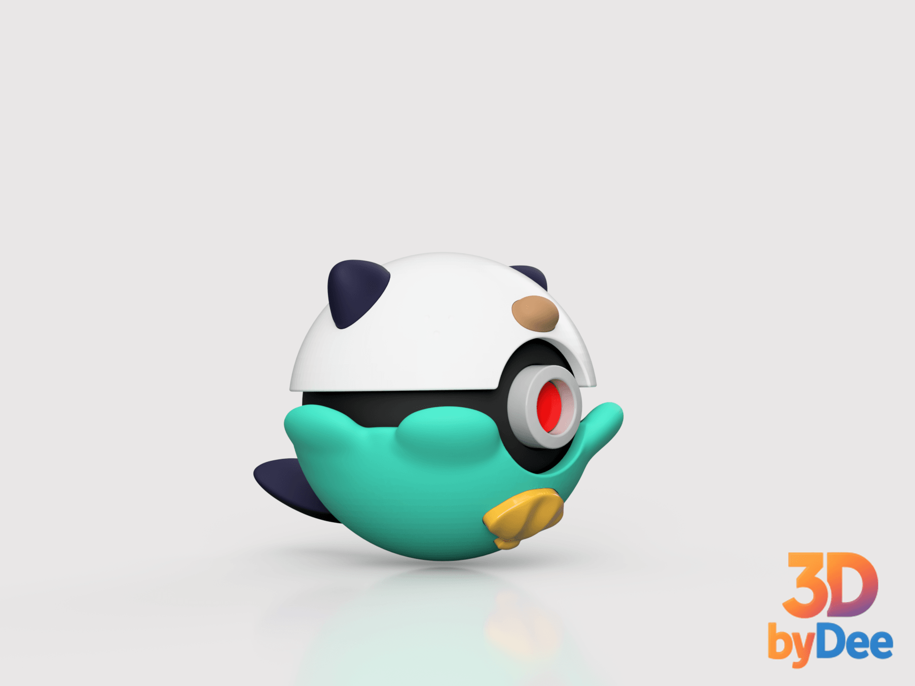 Oshawott Pokeball 3d model