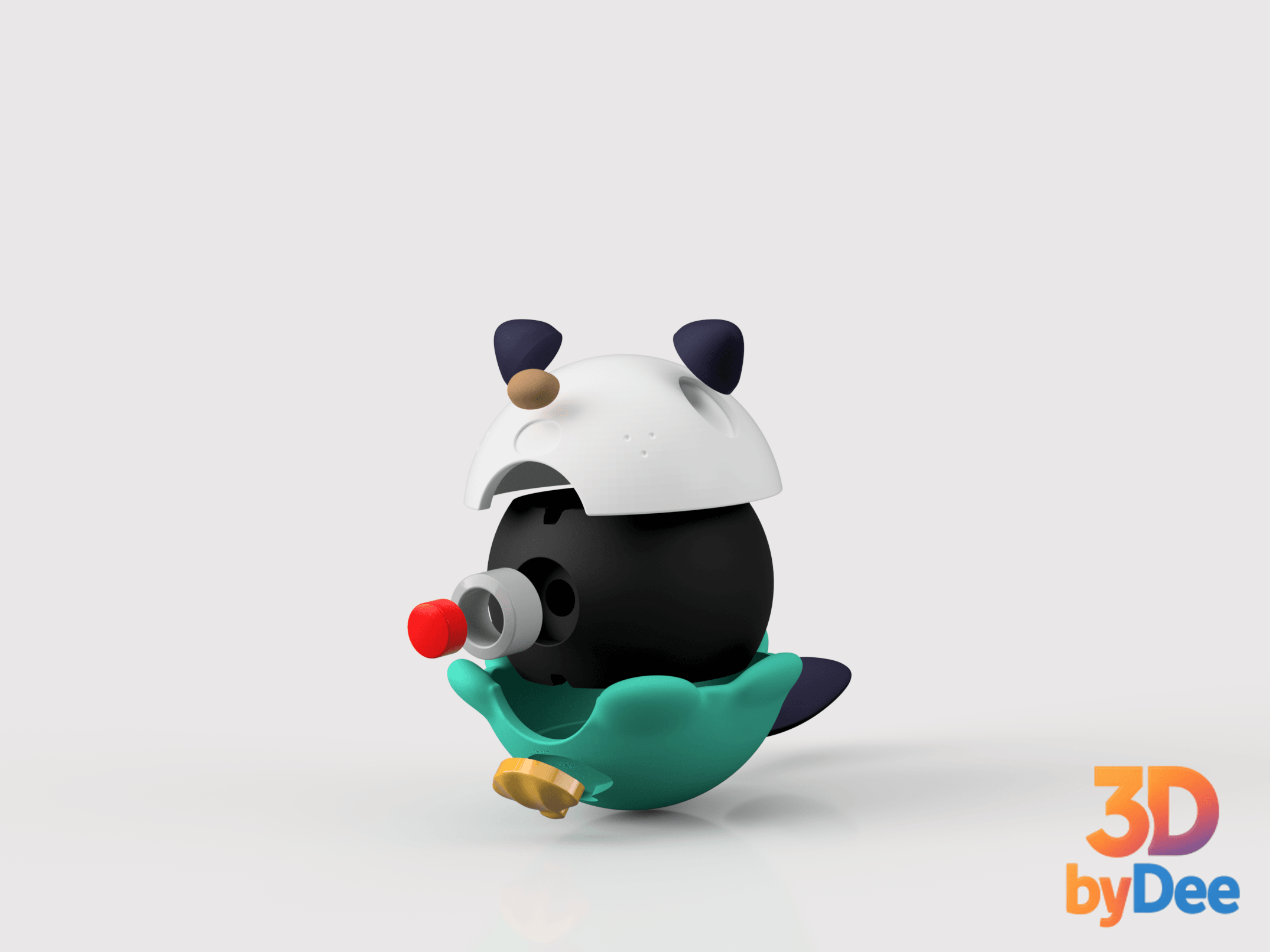 Oshawott Pokeball 3d model