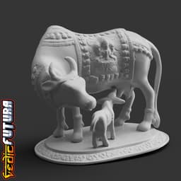 Sacred Cow with Calf 3d model