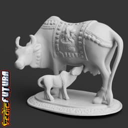 Sacred Cow with Calf 3d model
