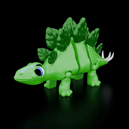 Cute Stegosaurus - Articulated - No Supports - Print in Place 3d model