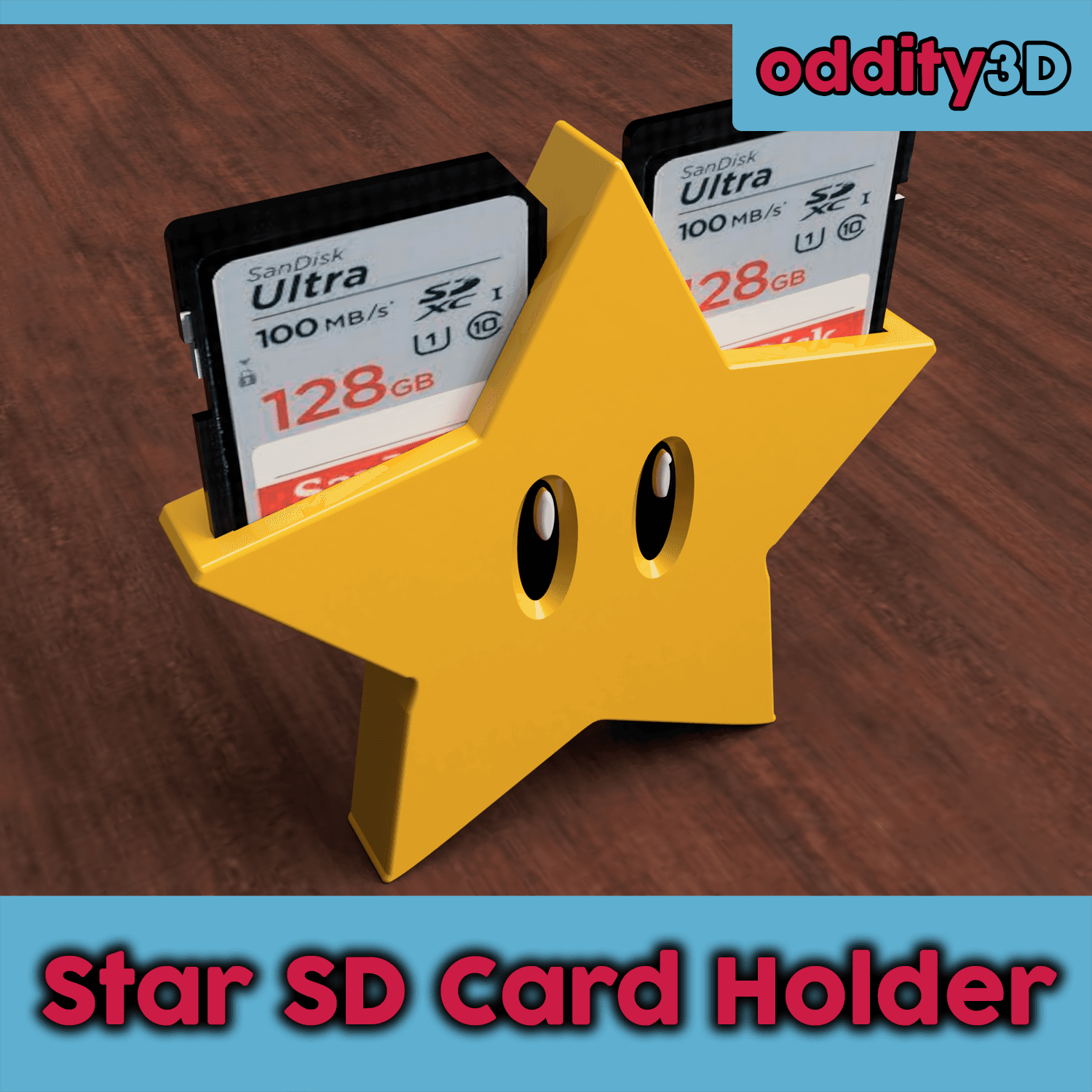 Star SD Card Holder 3d model