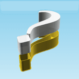 Fluffy Hearts QUESTION MARK, nestable box (v3) 3d model