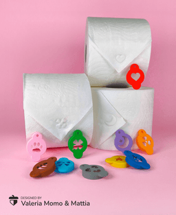 Toilet Paper Stamping Tool Set for Personalized Bathroom Designs 3d model