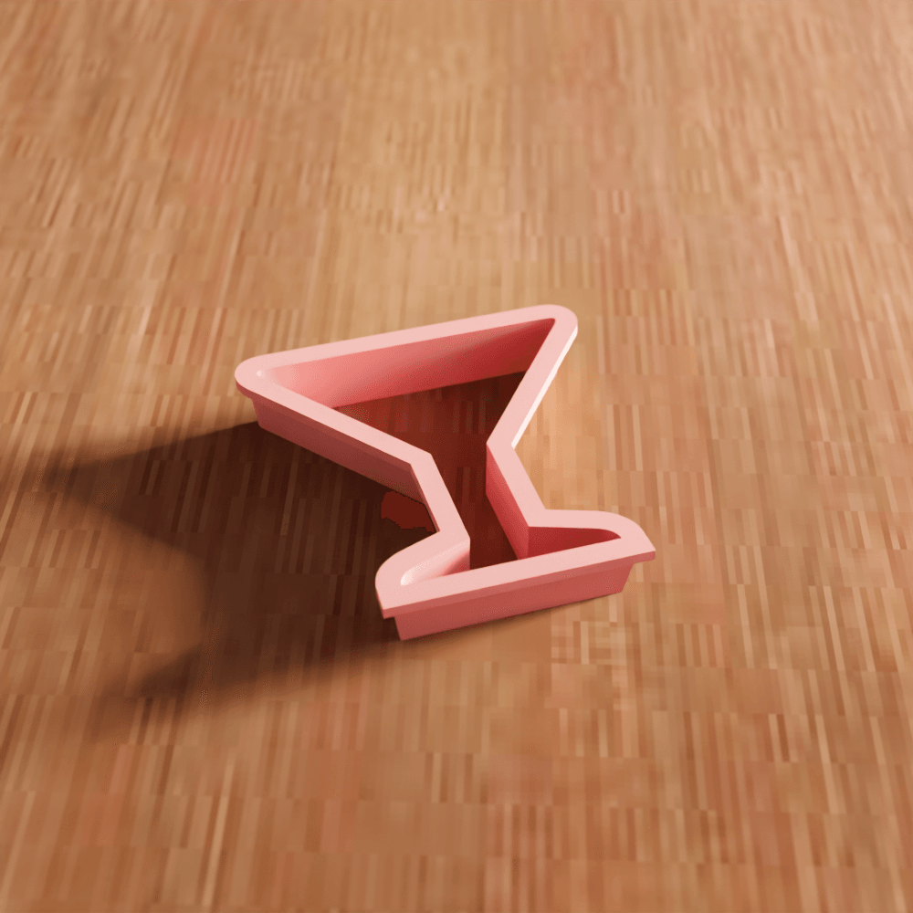 Cocktail Glass Cookie Cutter Utensil 3d model