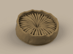 Dune sandworm - first player marker for imperium 3d model