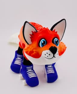 Fox Roller Skate Flexi 3d model
