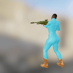 Sci-Fi Sniper Woman V2 3d model