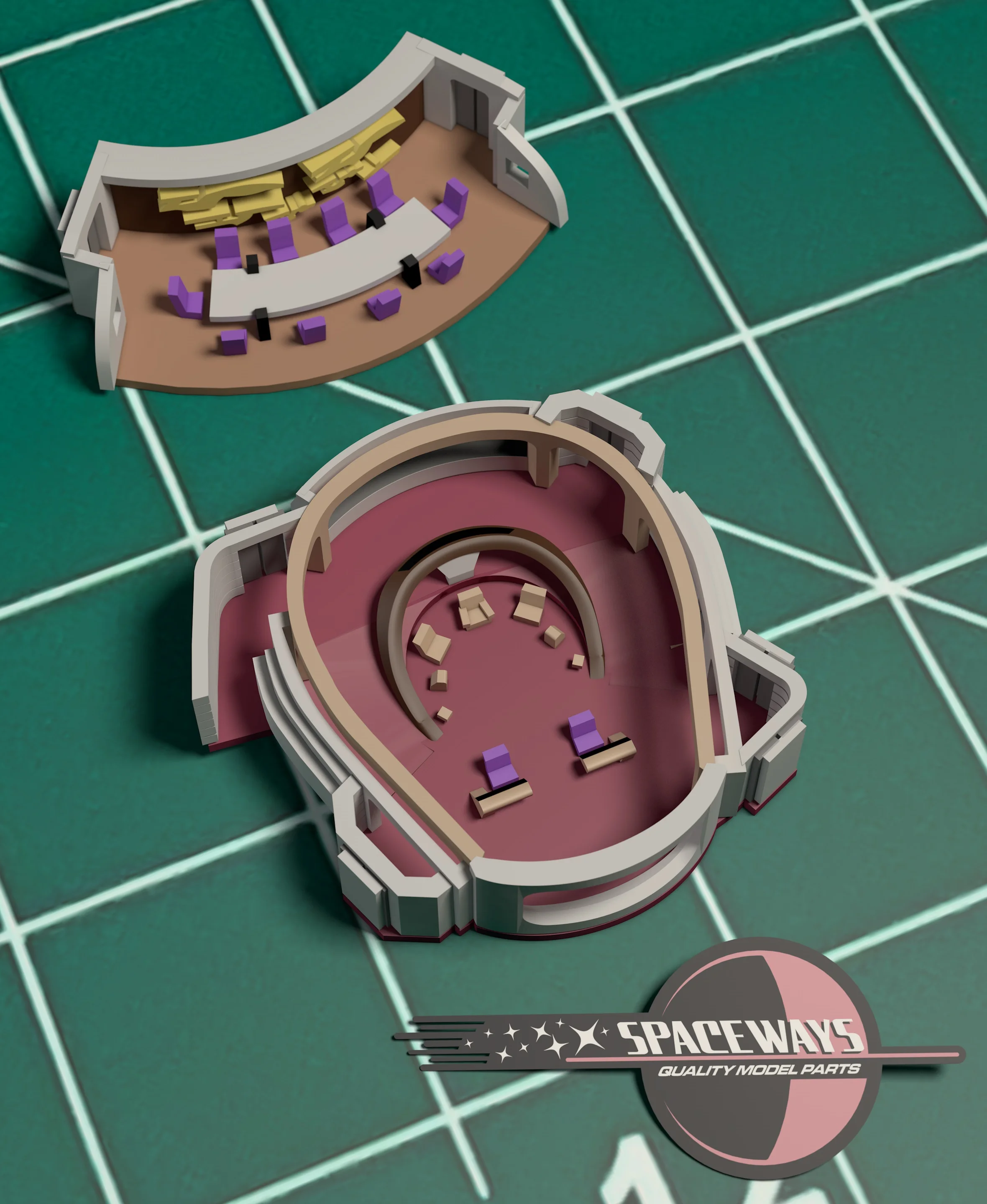 1/650 Enterprise D Bridge/Conference Room 3d model