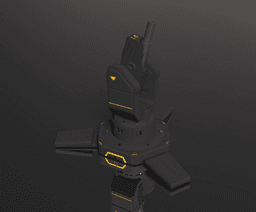Helldivers 2 Mortar Turret Sentry Stratagem 3d model