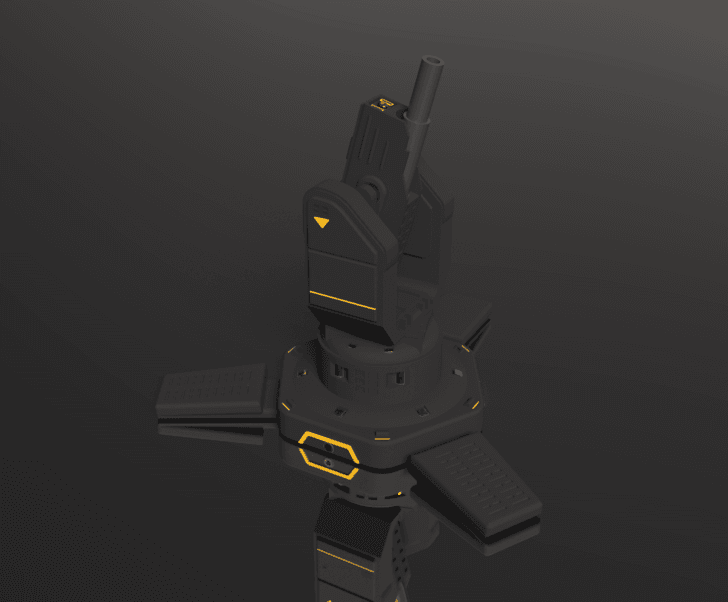 Helldivers 2 Mortar Turret Sentry Stratagem 3d model