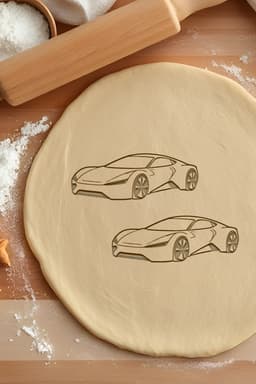 Otomobile Cookie Cutter, Biscuit Cutter 3d model