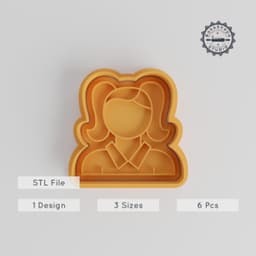 Student Shape Cutter & Stamp, Perfect for Cookies & Fondant, Set of 6, Education Theme, S/M/L Sizes PRODUCT_2968 3d model