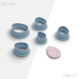 Easter Polymer Clay Cutter Package, 5 Models, 2 Cutter Version, 5 Sizes Included, Stl File, No: 1194 3d model