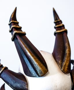 Six Bent Back Horns 3d model
