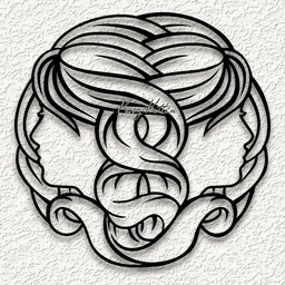 gemini zodiac wall art astrology home decor 3d model