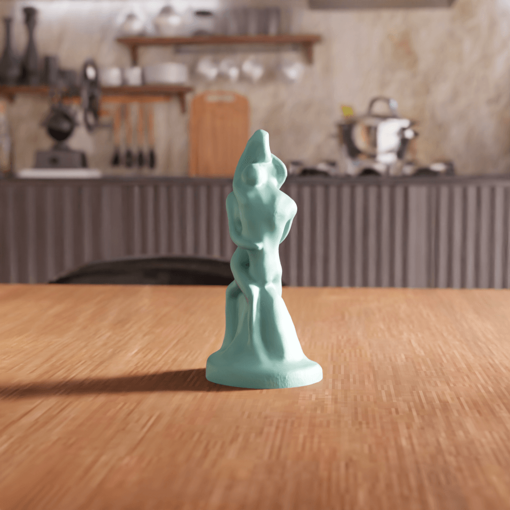 Embracing Couple Abstract Art Sculpture 3d model