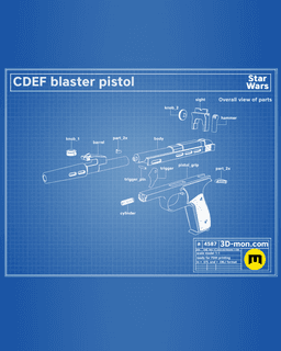 CDEF Blaster Pistol - Star Wars 3d model