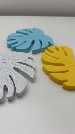 Monstera Leaf Can Opener & Coaster β Stylish & Functional Kitchen Tool! + Freebie Monstera Keychain 3d model