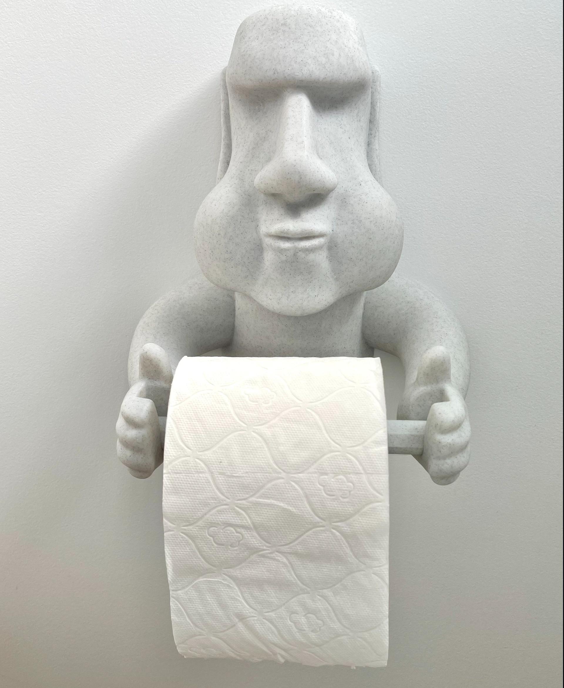 Moai Toilet Roll Holder / Easy Print 3d model