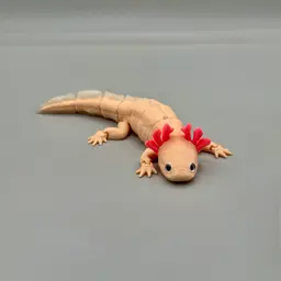 Axolotl Flexy | Articulated Axolotl + 6mm Glass Eyes Option and Pre Painted 3d model