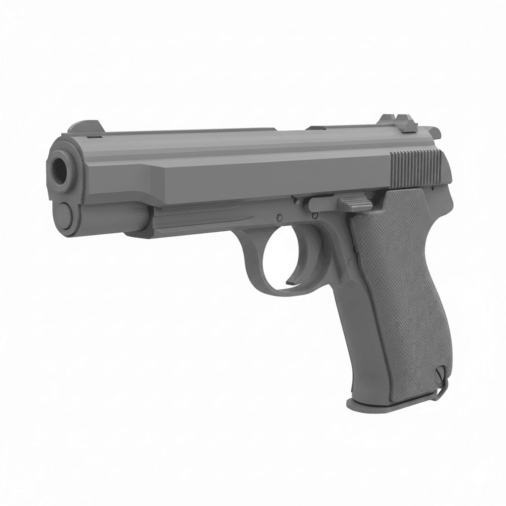 Walther P38 Historic Military Handgun 3d model