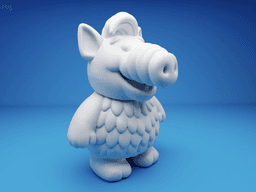 Chubby Alien Figure – Cute ALF Inspired 3D Printable Model 3d model