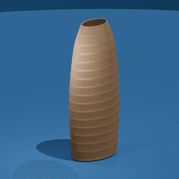 Flattened Cylinder Mesh Vase 3d model