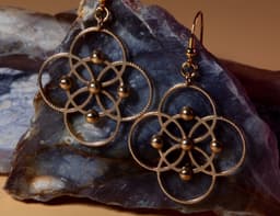 Seed of Life squared Earrings 3d model