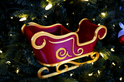 Santa's Christmas Sleigh | Print in Place | No Supports | Happy Holidays 3d model