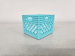 Mini Milk Crate with Quail Egg Tray (3.25”x3.25”) – Stackable & Space-Saving Storage 3d model