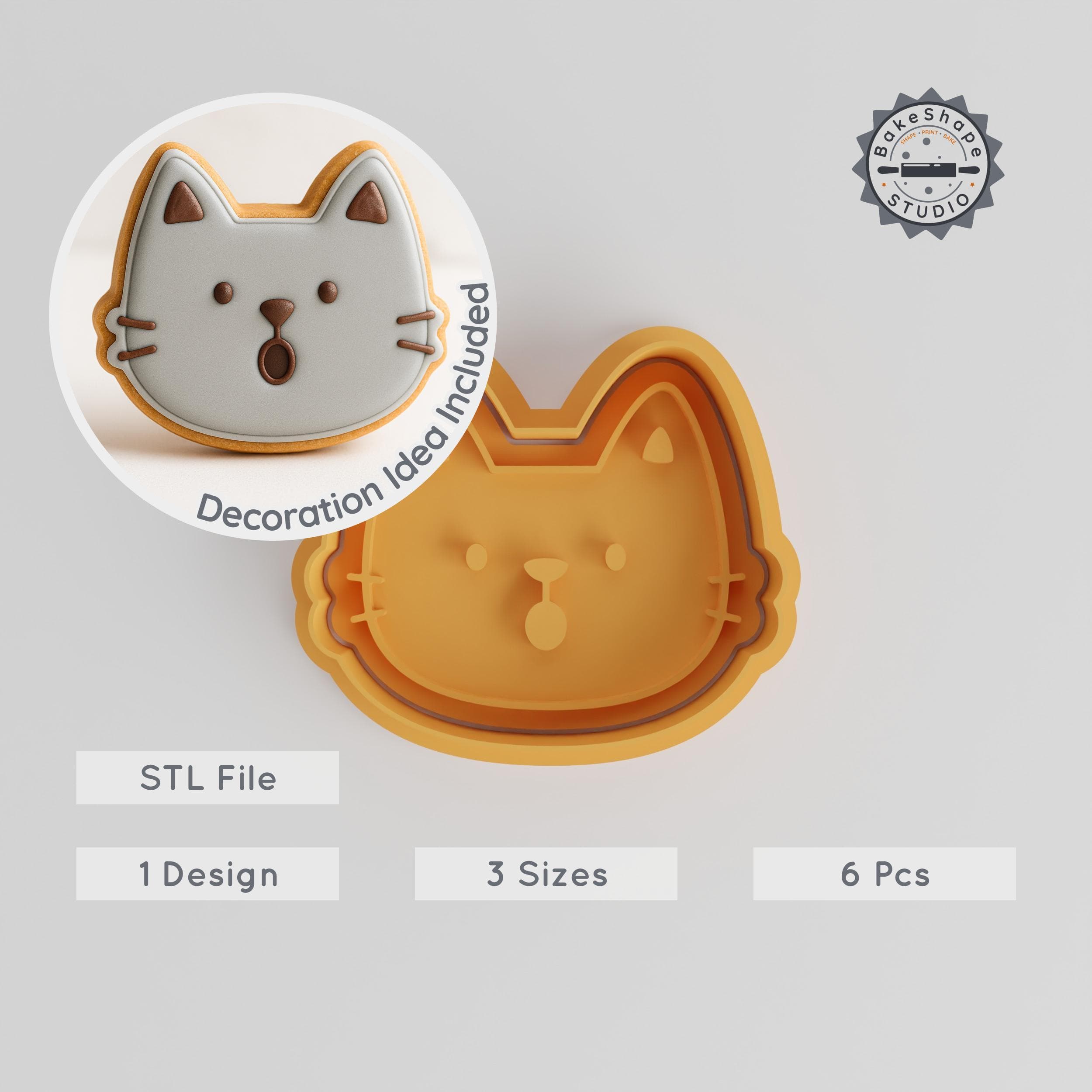 WOW Face Cookie & Fondant Cutter Stamp Set, 6 Pc Bundle, Emotion & Surprise Shapes, S/M/L Sizes PRODUCT_864 3d model