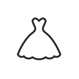 Wedding Dress Cookie Cutter STL File - 4 inches 3d model