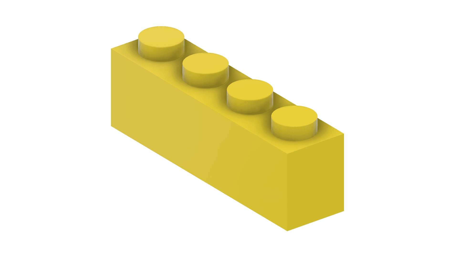 1x4 Lego Brick 3d model