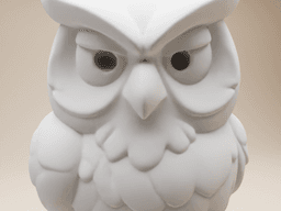 Owl Guardian Bust (Whimsical Clay Style) 3d model