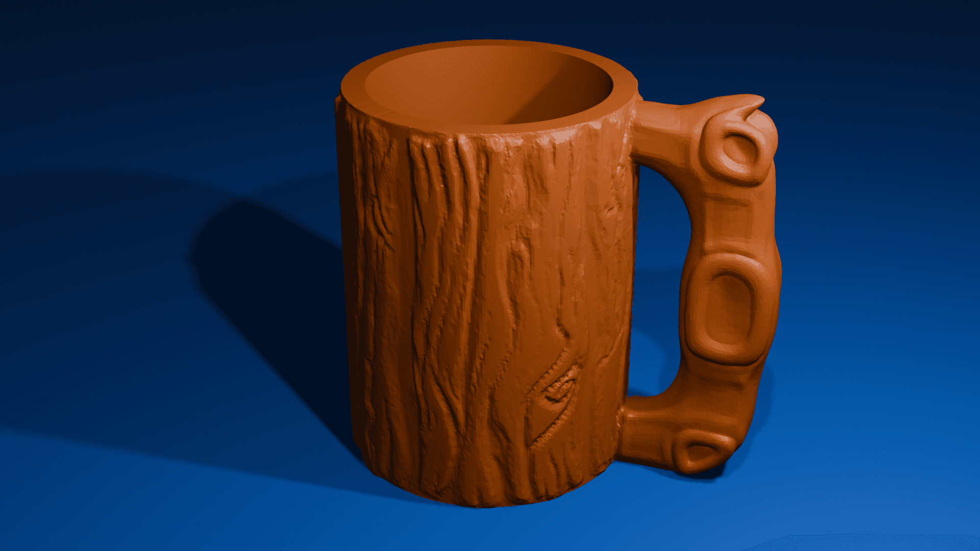 Wood Log with Handle Beer Can Holder / Koozie 3d model