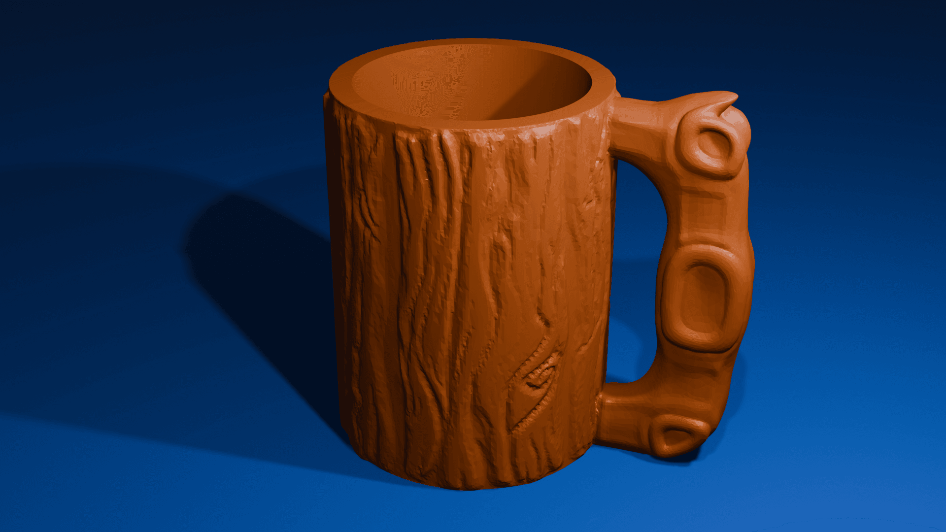 Wood Log with Handle Beer Can Holder / Koozie 3d model