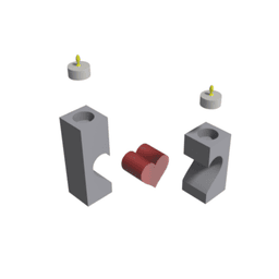 HEART SEPERATED TEA LIGHT / VALENTINES TEA LIGHT / MODERN HOMEDECOR 3d model