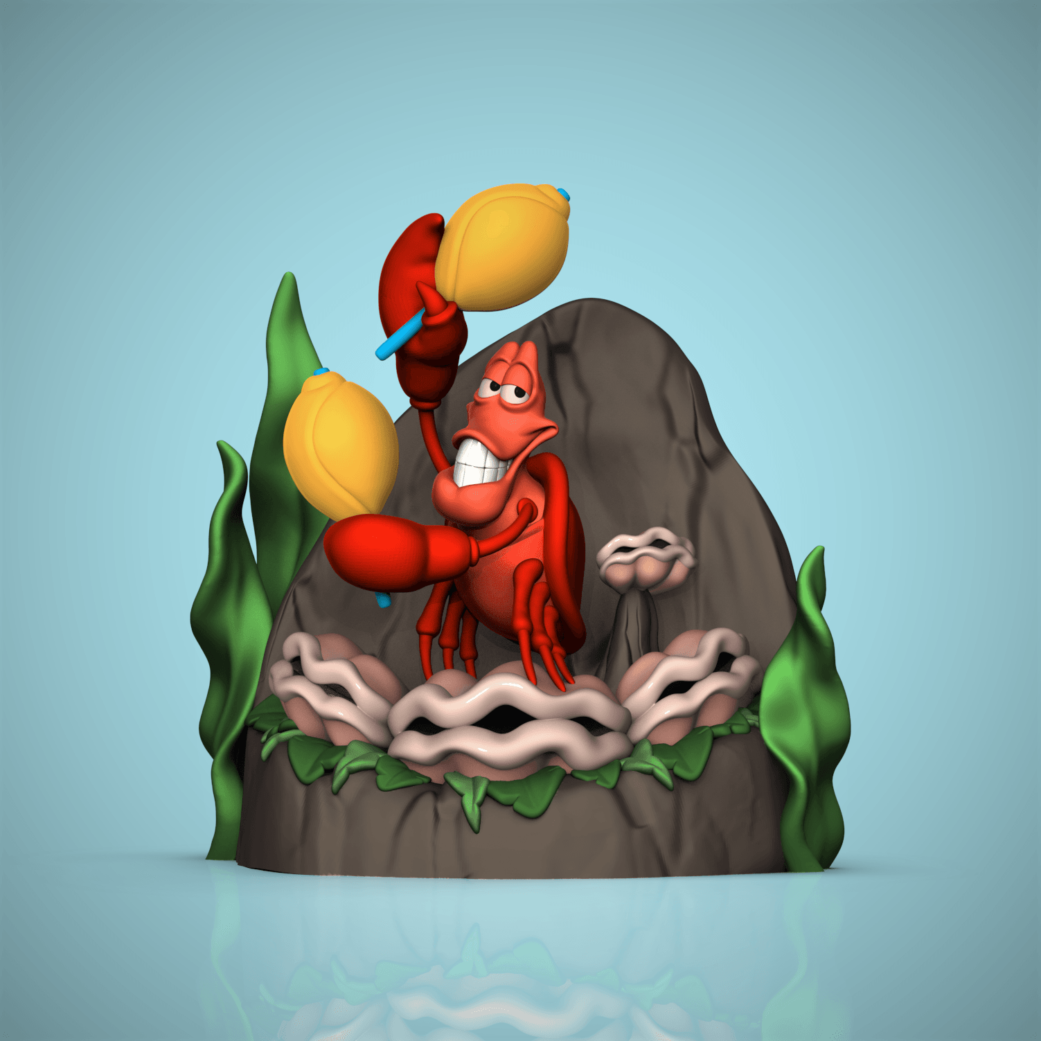 Sebastian Jam -Little Mermaid 3d model