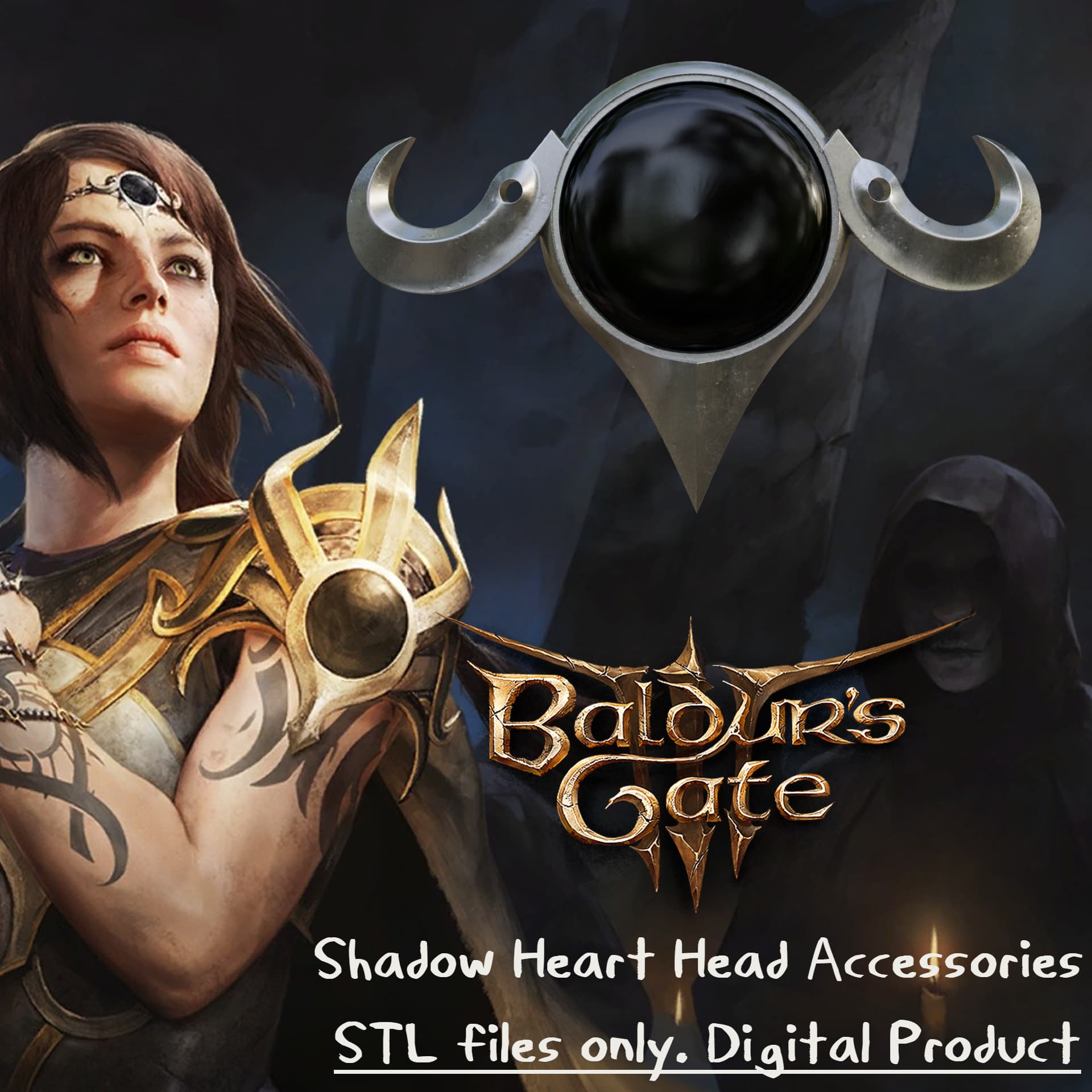 SHADOW HEART HEAD ACCESSORIE BALDURS GATE 3 3d model