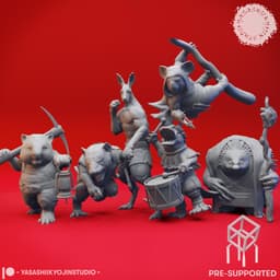 Clan of Aussie-folk - Tabletop Miniatures (Pre-Supported) 3d model