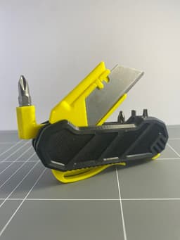 FoldX - Foldable multi-tool -Double and Triple tool-head holder 3d model