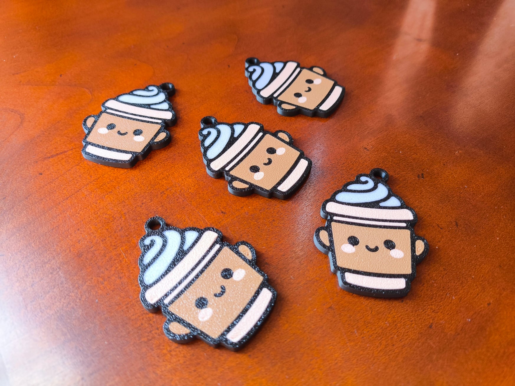 Cute Coffee Cup Keychain 3d model