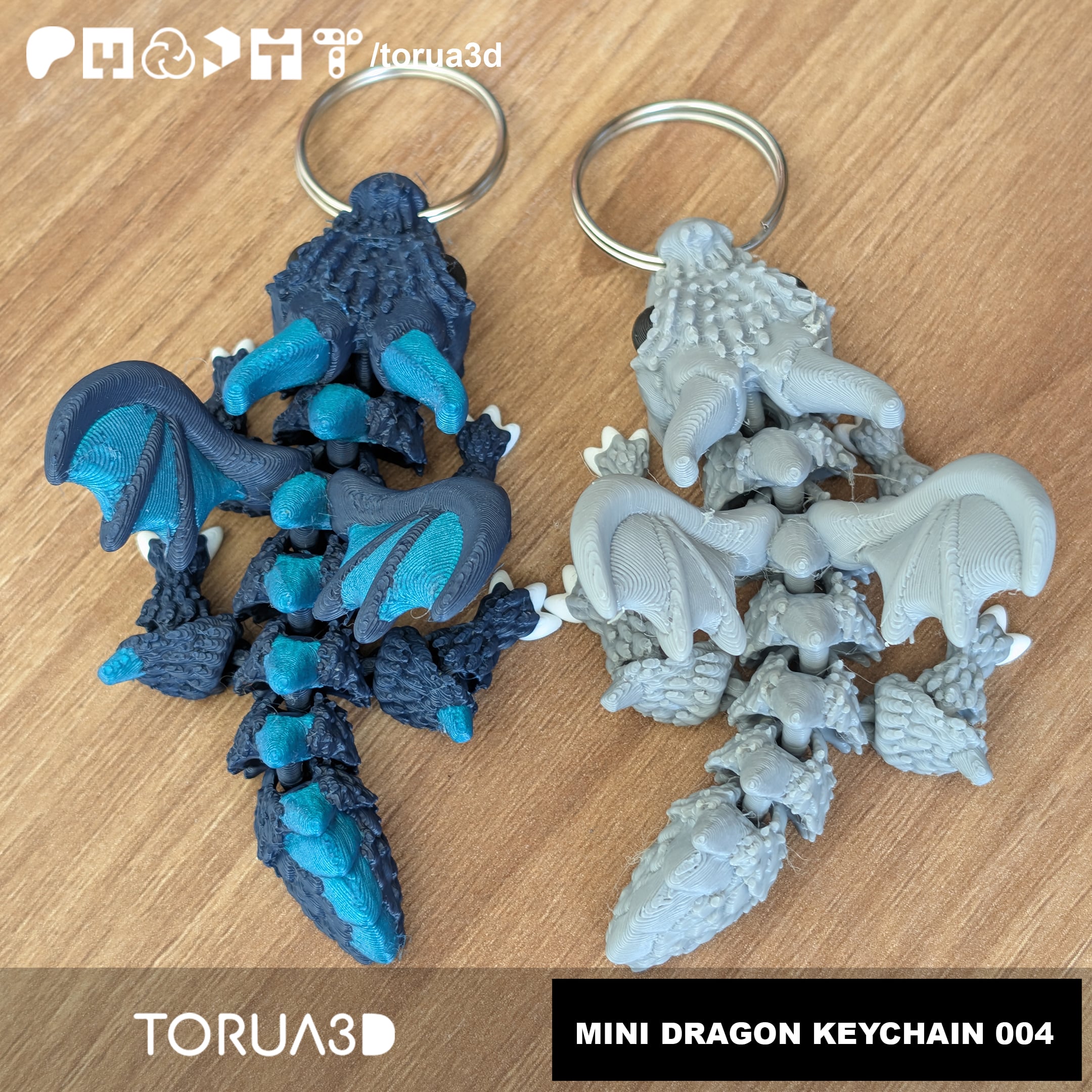 Mini dragon keychain 004 3d model