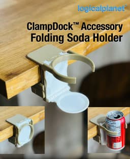 ClampDock Accessory - Folding Soda (Drink) Holder 3d model