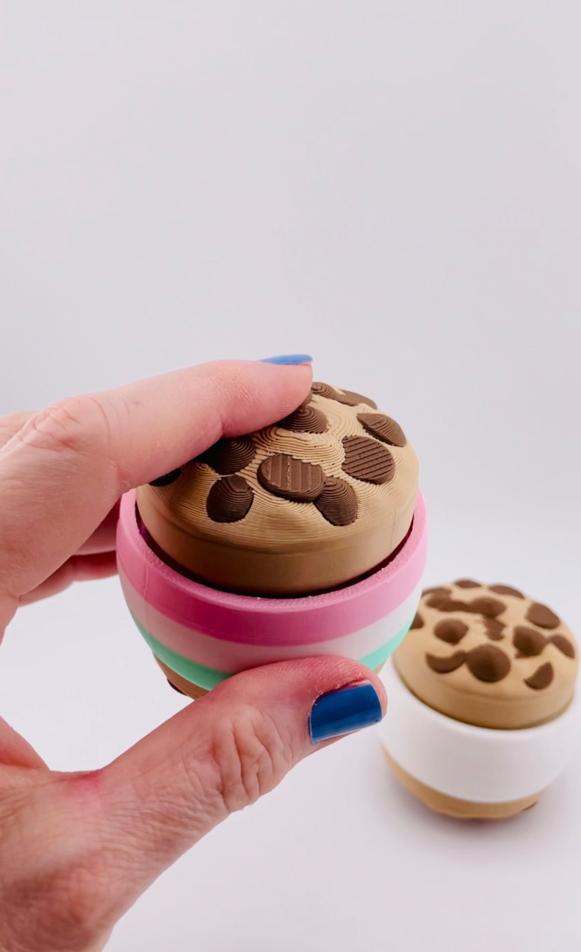 Chocolate Chip Ice Cream Sandwich DOUBLE sided Clicker 3d model